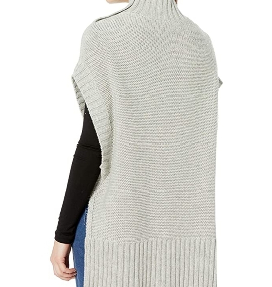 BCBG MAXAZRIA Cable Knit Turtleneck Grey Sweater Tunic Size XS/S - Picture 8 of 13